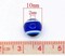 Kitcheniva 6 Pcs Dark Blue Evil Eye Stripe Round Resin Beads 10mm